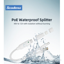 Heißer Verkauf DC12V zu DC48V 10/100M Mini aktiver wasserdichter PoE-Splitter für IP-Kamera